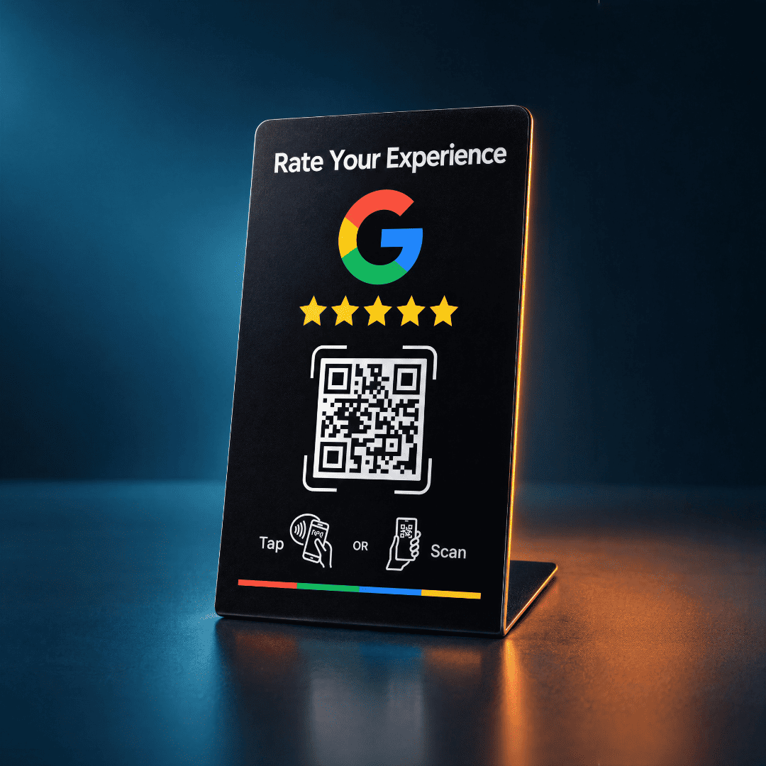 Personalisierter NFC-Chip für Google-Bewertungen